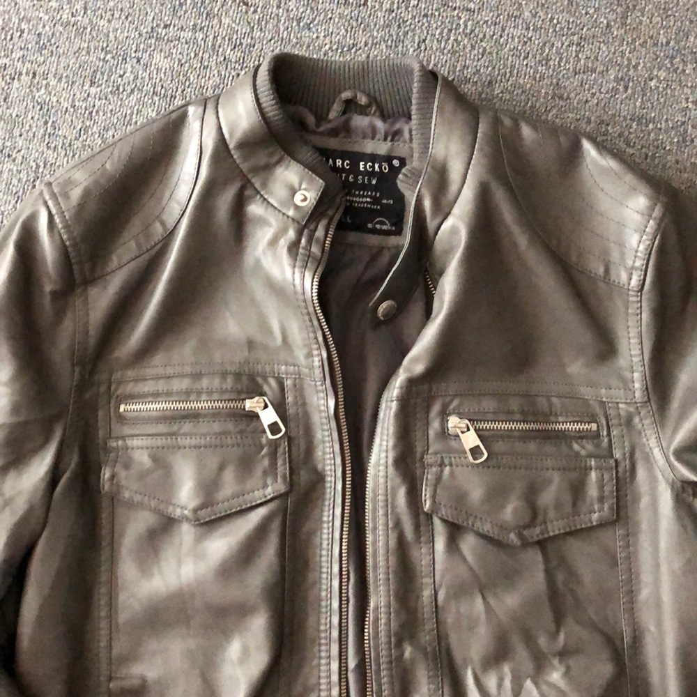 Gray Leather Jacket - image 3